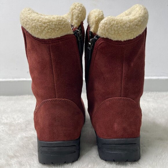 Sorel #NL1964 Women's Red Brown Waterfall Waterproof Boots Shoes Size 8 - Picture 4 of 12